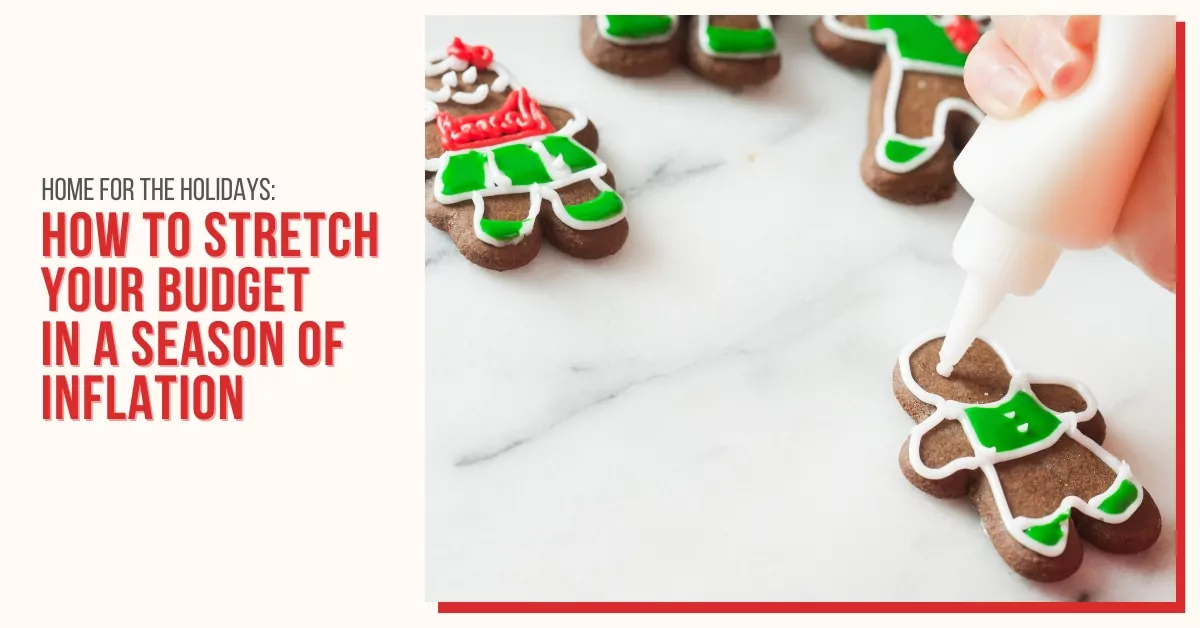 Decorating gingerbread cookies with icing.
